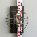 Applique murale vintage, créée avec des objets recyclés