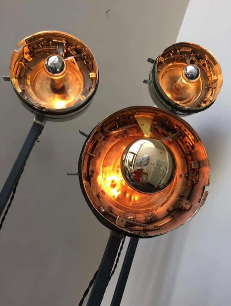 lampe sur pied recyclée